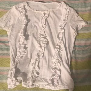 Short sleeve ruffle tee